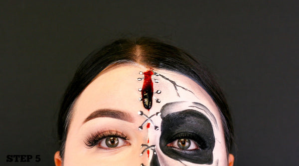 step 5 add blood and let is drip