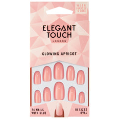 Elegant Touch False Nails Oval Medium Length - Glowing Apricot