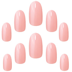 Elegant Touch False Nails Oval Medium Length - Glowing Apricot (Loose)