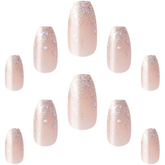 Elegant Touch Luxe Looks False Nails Coffin Medium Length - Champagne Truffle (Nails - Loose)