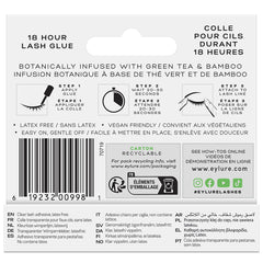 Eylure 18 Hour Brush On Lash Glue Clear (4.5ml) (Back of Packaging)