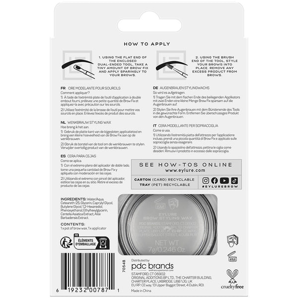 Eylure Brow Fix Clear Styling Wax (7g) False Eyelashes