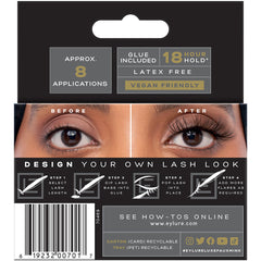 Eylure Luxe Faux Mink Individual Lashes (Back of Packaging)