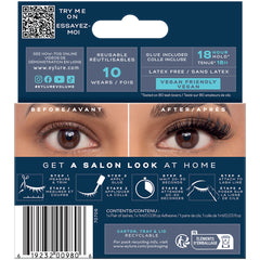 Eylure Volume & Curl Lashes - 123 (Back of Packaging)