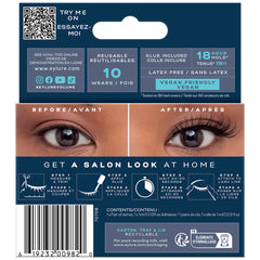 Eylure Volume & Curl Lashes - 135 (Back of Packaging)