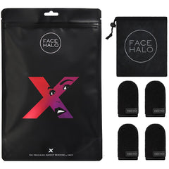 Face Halo X Eye Makeup Remover (4 Pack + Washbag)