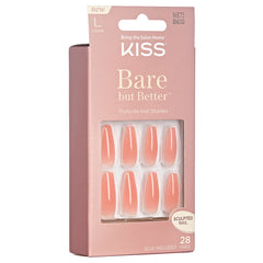 Kiss False Nails Bare But Better - Nude Glow (Angled Packaging 1)