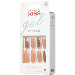 Kiss False Nails Gel Fantasy Nails - Don't Lose My Number (Angled Packaging Shot 2)