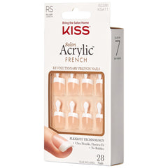 Kiss False Nails Salon Acrylic French Nails - Power Play (Angled Packaging 2)