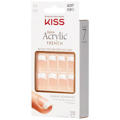 Kiss False Nails Salon Acrylic French Nails - Rumour Mill (Angled Packaging 2)