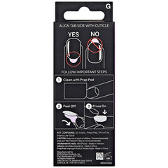 Kiss imPRESS Premium Press-On False Nails - Memory Lane (Back of Packaging)