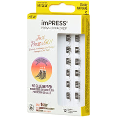 Kiss ImPRESS Press-On Falsies Cluster Lashes - Classy Natural (Angled Packaging 2)