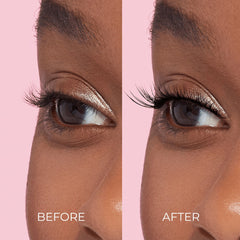 Kiss imPRESS Press-on Falsies Lash Kit - Spiky (Model Shot - Before and After 2)