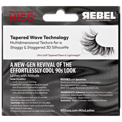 Kiss Lash Couture Rebel Lashes - Rockstar (Back of Packaging)