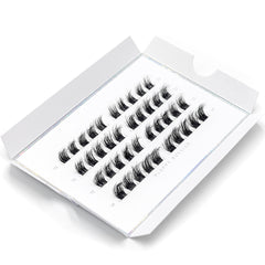 Lola's Lashes Sunday Salon Mixed Length DIY Clusters - Fluffy Russian (Angled Lash Tray Shot)