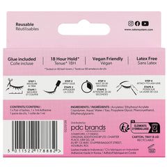 Salon System 3/4 Length 022 Wispy Volume Lashes (Back of Packaging)