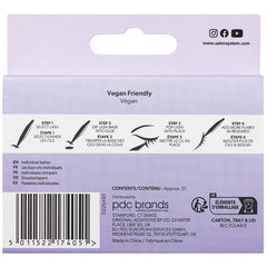 Salon System Individual Lashes Luxe 3D Medium (Back of Packaging)