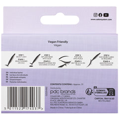 Salon System Individual Lashes Luxe 3D Short (Back of Packaging)