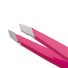 Tweezerman Mini Slant Tweezer Neon Pink (Close up)