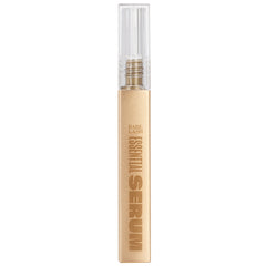 A sleek and minimalistic gold tube of Babe Original Babe Lash Essential Serum, topped with a clear cap. The vertical label reads