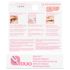 DUO Quick Set Strip Lash Adhesive Dark Tone (7g) - Back of Packaging