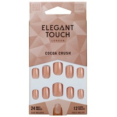 Elegant Touch False Nails Squoval Short Length - Cocoa Crush