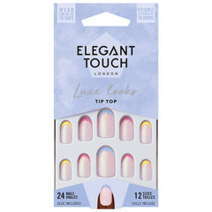 Elegant Touch Luxe Looks False Nails Oval Medium Length - Tip Top