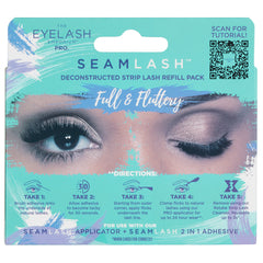 Eyelash Emporium Seamlash Full and Fluttery Refill Pack (Back of Packaging)
