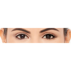 Close-up of a person's eyes featuring neatly groomed eyebrows, eyeliner, and Eylure Fluttery Light Lashes 008 Multipack. The skin looks smooth, and their expression is neutral with emphasis on the eyes.