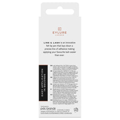 Eylure Line and Lash 2-in-1 Lash Adhesive Eyeliner - Clear (0.7ml) - Back of Packaging