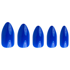 Invogue False Nails Oval Medium Length - Electric Blue (Loose)