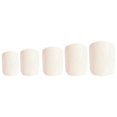 Invogue False Nails Square Medium Length - Classic White (Loose)