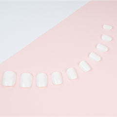 Invogue False Nails Square Medium Length - Classic White (Lifestyle 2)
