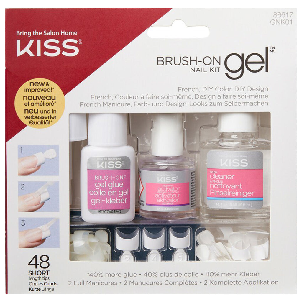 Kiss False Nails - Brush On Gel Nail Kit