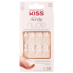 Kiss False Nails Salon Acrylic Nude French Nails - Breathtaking