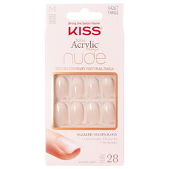 Kiss False Nails Salon Acrylic Nude French Nails - Graceful