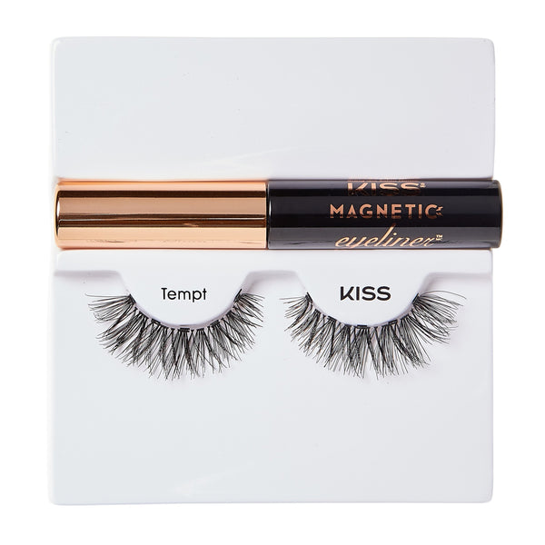 Kiss Magnetic Eyeliner And Lash Kit Tempt False Eyelashes 