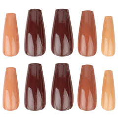 Nail HQ False Nails Long Coffin - Mixed Nudes (Loose)