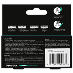 Salon System Cluster Lashes Mink Style Medium Black (Back of Packaging)