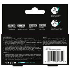 Salon System Cluster Lashes Mink Style Short Black (Back of Packaging)