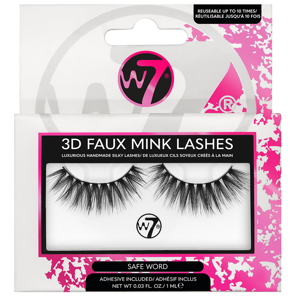 W7 3D Faux Mink False Lashes - Safe Word