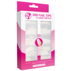 W7 Nail Tips - Classic French (Contains 200 Nail Tips)