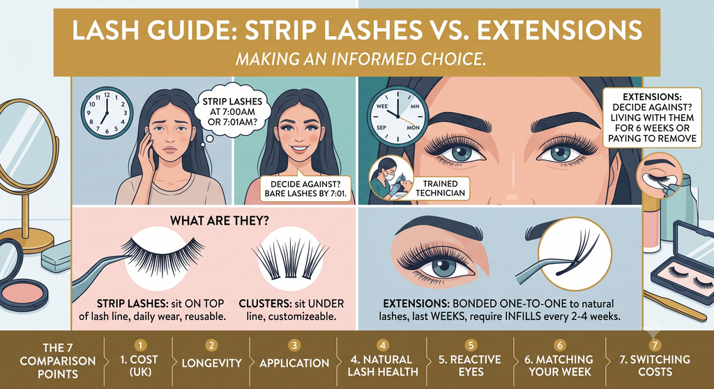 False Lashes vs Eyelash Extensions: Which Is Right for You?