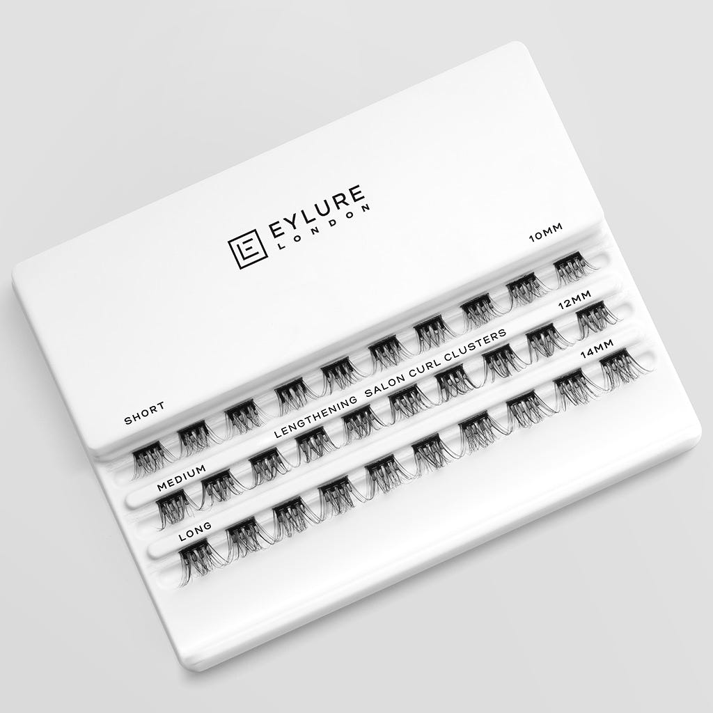 Eylure Underlash Pre-Glued Salon Curl Clusters - Lengthening (Tray Shot)