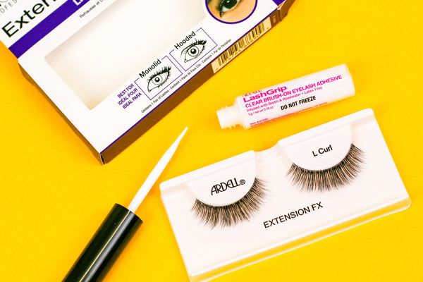 Flatlay of Ardell L Curl lashes 