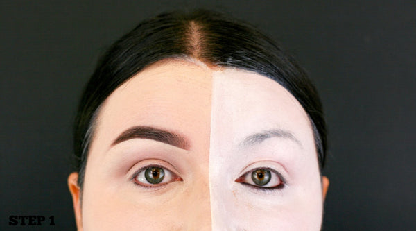 Paint half of your face white