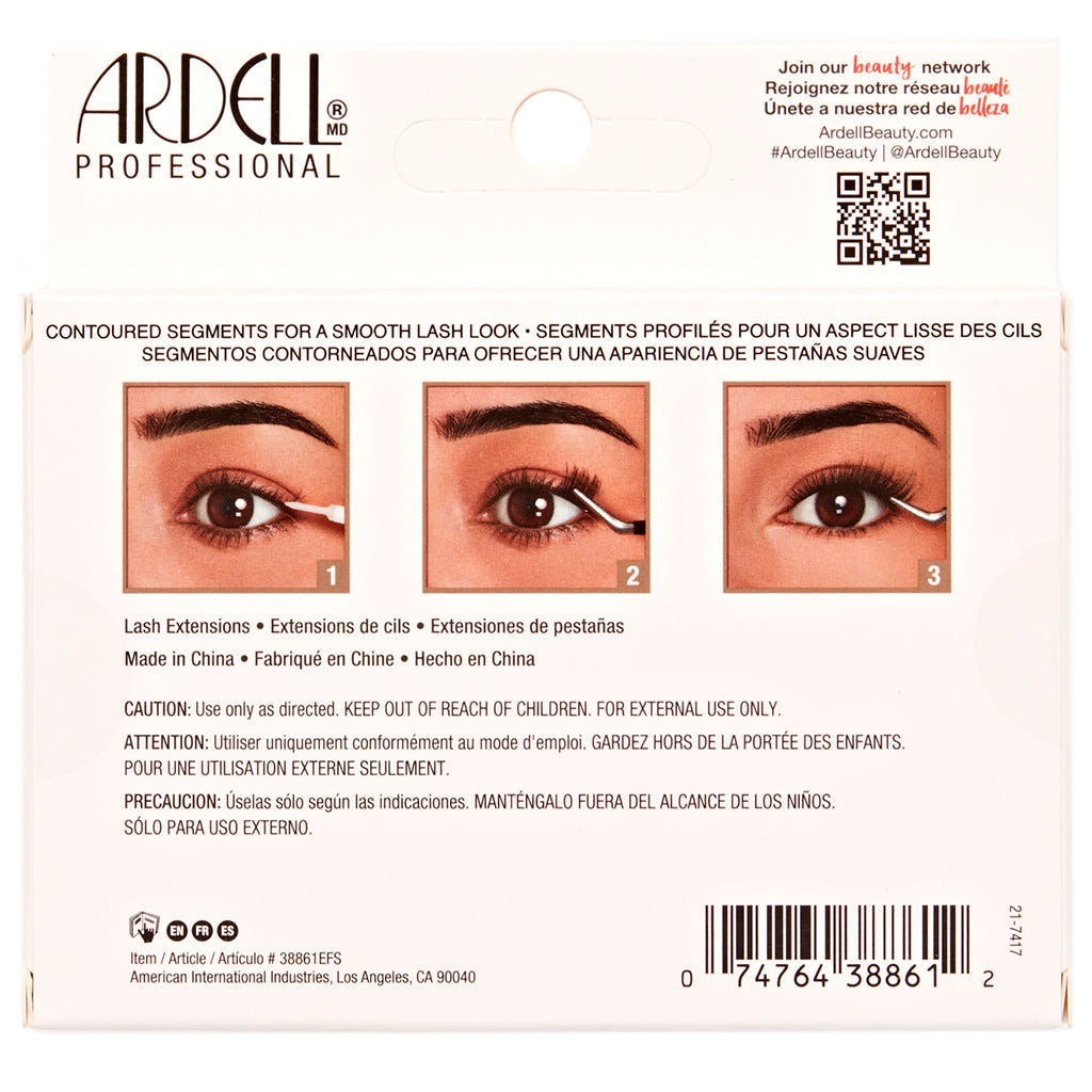 Ardell Pre-Mapped Extensions Kitten Eye (3 Pairs) - Back of Packaging
