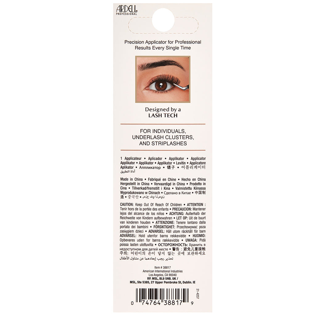 Ardell Pre-Mapped Extensions The Boss Lash Applicator (Back of Packaging)