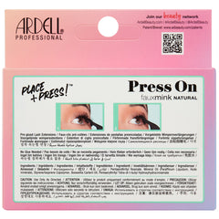 Ardell Press On Pre-Glued Underlash Extensions - Faux Mink Natural (Back of Packaging)