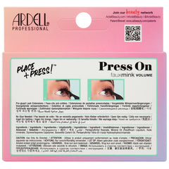 Ardell Press On Pre-Glued Underlash Extensions - Faux Mink Volume (Back of Packaging)